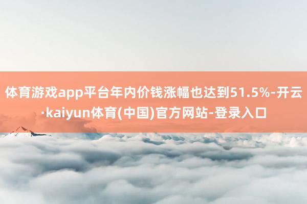 体育游戏app平台年内价钱涨幅也达到51.5%-开云·kaiyun体育(中国)官方网站-登录入口