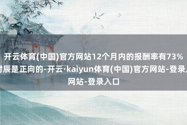 开云体育(中国)官方网站12个月内的报酬率有73%的时辰是正向的-开云·kaiyun体育(中国)官方网站-登录入口