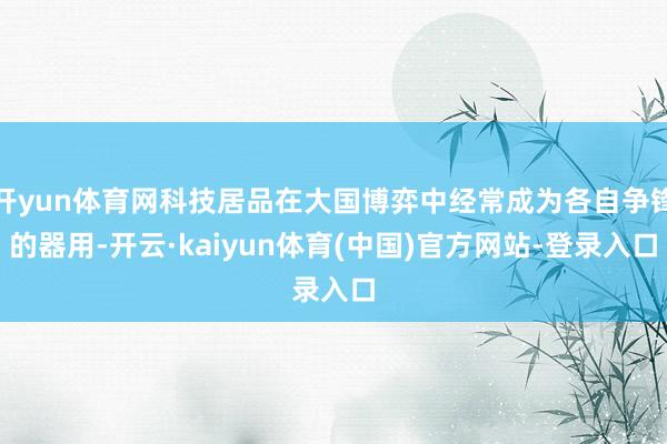 开yun体育网科技居品在大国博弈中经常成为各自争锋的器用-开云·kaiyun体育(中国)官方网站-登录入口